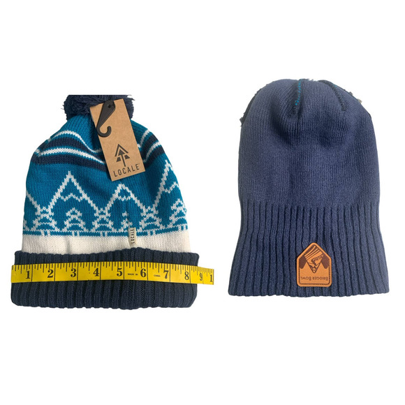 Bundle of 2 Pairs Non Slip Winter Socks & 1 Bridger bowl Pom Pom winter cap - Picture 11 of 12